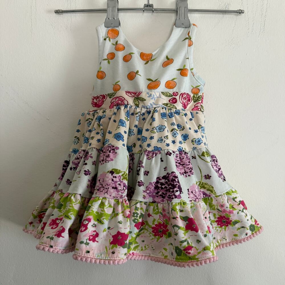 SWEET HONEY | Baby Patchwork Soft Jersey Tiered Sun Dress | 12 months